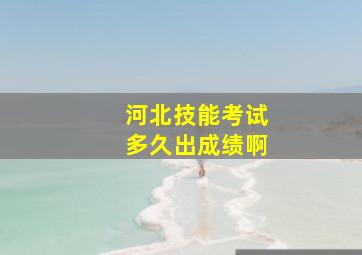 河北技能考试多久出成绩啊