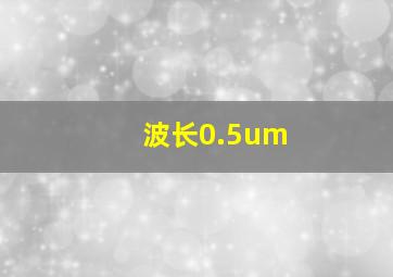 波长0.5um