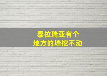 泰拉瑞亚有个地方的墙挖不动