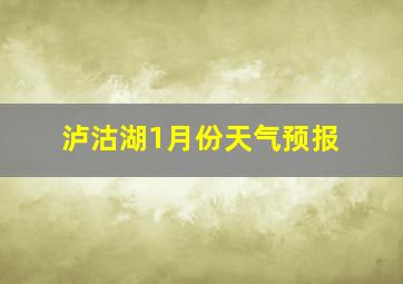 泸沽湖1月份天气预报