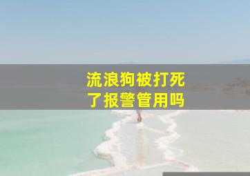 流浪狗被打死了报警管用吗