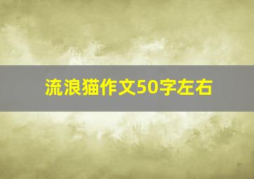 流浪猫作文50字左右