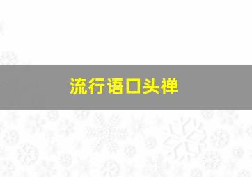 流行语口头禅