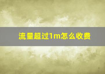 流量超过1m怎么收费