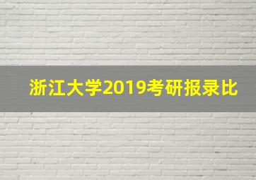 浙江大学2019考研报录比