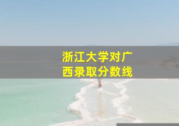 浙江大学对广西录取分数线