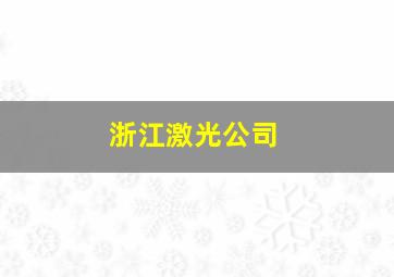 浙江激光公司