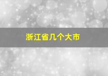 浙江省几个大市