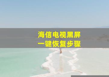 海信电视黑屏一键恢复步骤