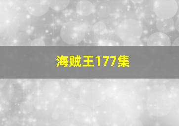 海贼王177集