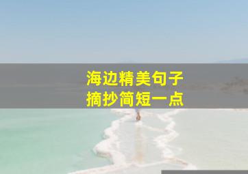 海边精美句子摘抄简短一点