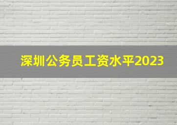 深圳公务员工资水平2023