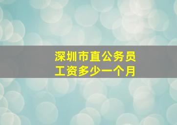 深圳市直公务员工资多少一个月