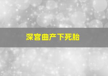 深宫曲产下死胎