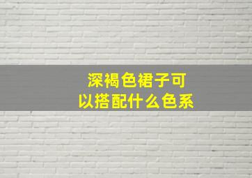 深褐色裙子可以搭配什么色系