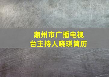 潮州市广播电视台主持人晓琪简历