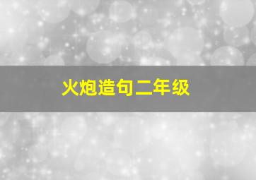 火炮造句二年级