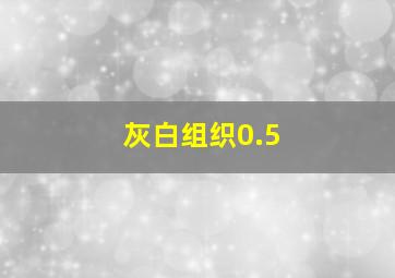 灰白组织0.5