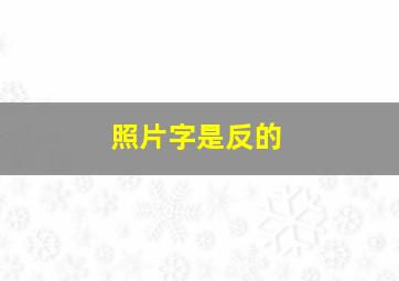 照片字是反的