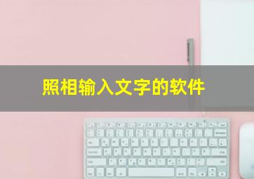 照相输入文字的软件