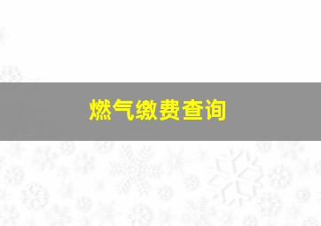 燃气缴费查询