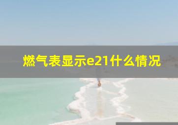 燃气表显示e21什么情况