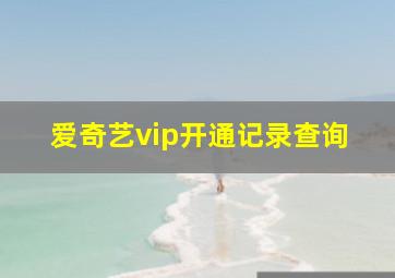 爱奇艺vip开通记录查询