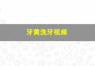 牙黄洗牙视频