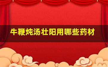 牛鞭炖汤壮阳用哪些药材