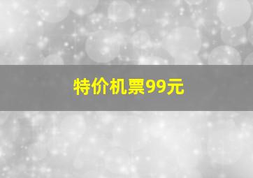 特价机票99元