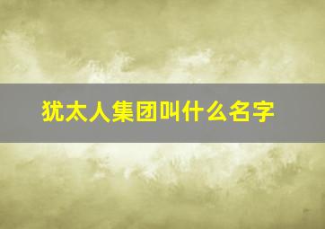 犹太人集团叫什么名字