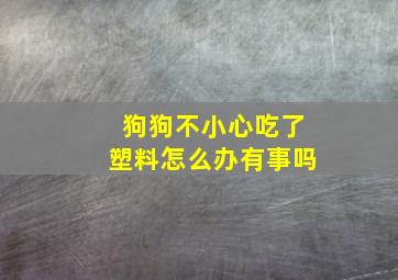 狗狗不小心吃了塑料怎么办有事吗