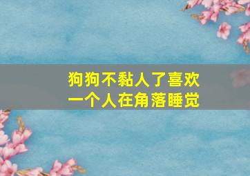 狗狗不黏人了喜欢一个人在角落睡觉