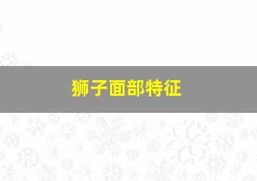 狮子面部特征