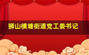 狮山横塘街道党工委书记