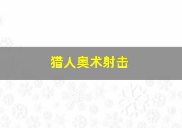 猎人奥术射击