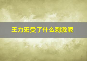 王力宏受了什么刺激呢