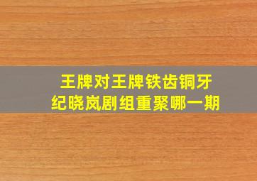 王牌对王牌铁齿铜牙纪晓岚剧组重聚哪一期