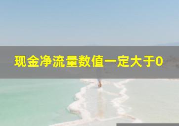 现金净流量数值一定大于0