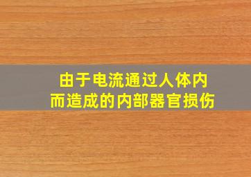 由于电流通过人体内而造成的内部器官损伤