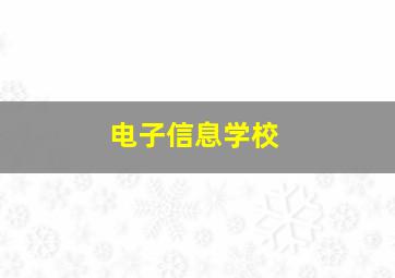 电子信息学校