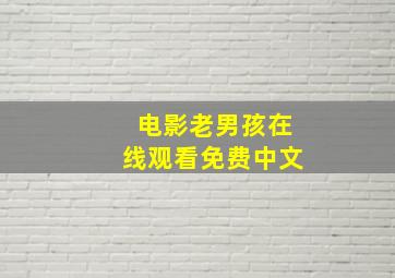 电影老男孩在线观看免费中文