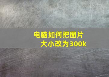 电脑如何把图片大小改为300k