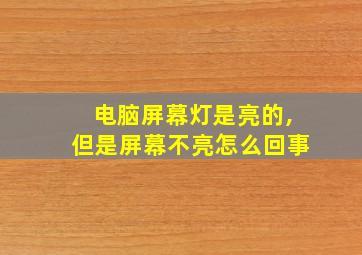 电脑屏幕灯是亮的,但是屏幕不亮怎么回事