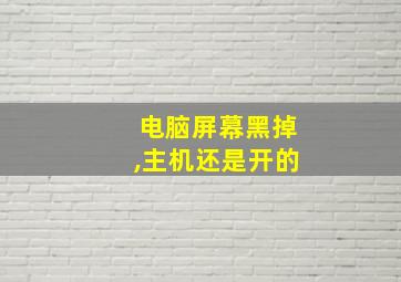 电脑屏幕黑掉,主机还是开的