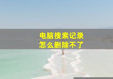 电脑搜索记录怎么删除不了