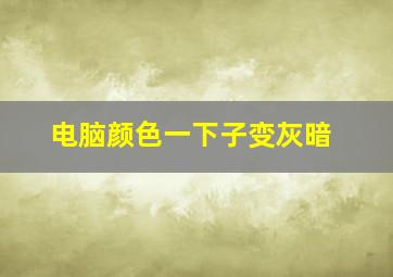 电脑颜色一下子变灰暗