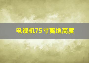 电视机75寸离地高度