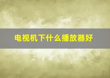 电视机下什么播放器好