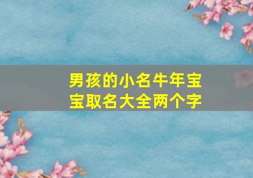 男孩的小名牛年宝宝取名大全两个字